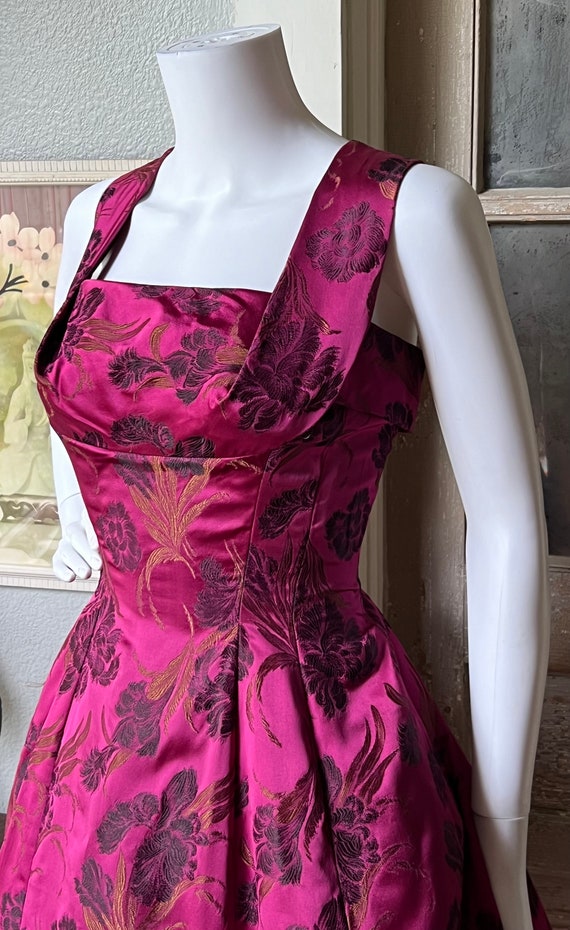 1950’s Pat Sandler For Highlight Brocade Dress - image 5