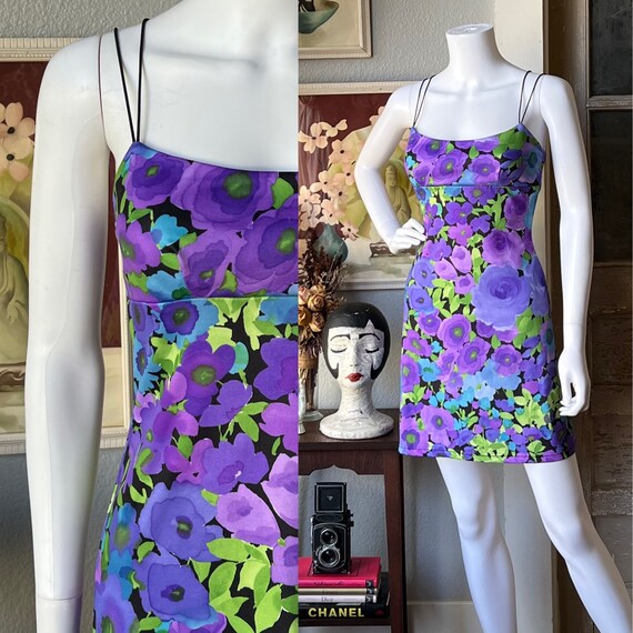 1990’s Vintage Mini Slip Dress by Breakin’ Loose … - image 1