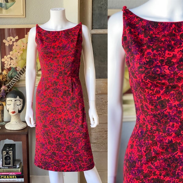 1950’s Vintage Doris Dodson Jersey knit wiggle dress