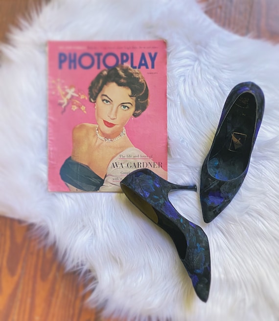 1950’s brocade Pandora footwear heels