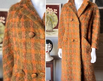 1960’s Lilli Ann Plaid Mohair Coat