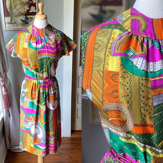 1960’s psychedelic print dress