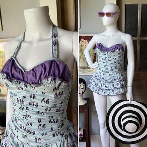 1950’s Vintage Penguin Novelty Print Swimsuit