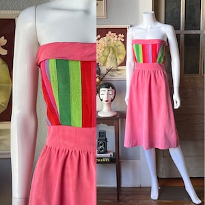 1980’s Vintage Blair Woolverton Strapless Dress | Size 8