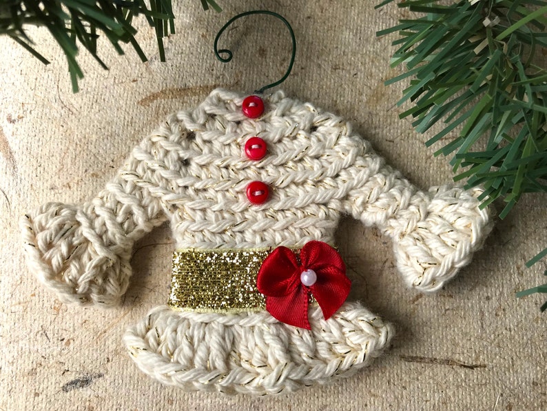 Sweater Ornament Crochet Pattern PDF Crochet Sweater Etsy