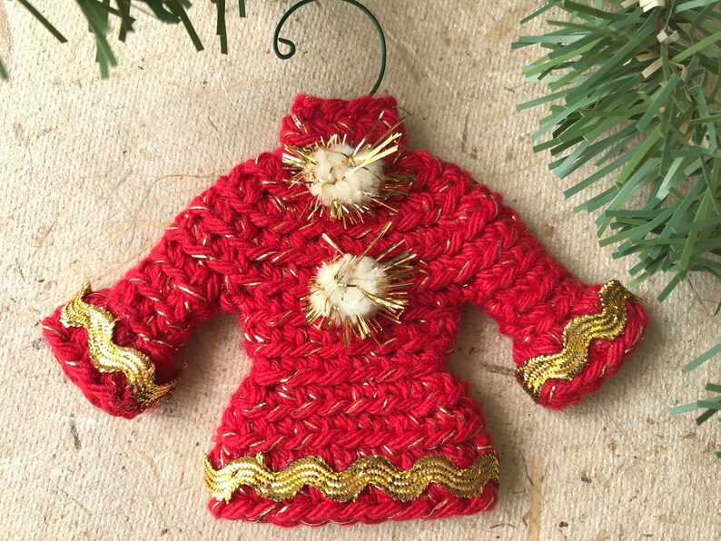 Sweater Ornament Crochet Pattern PDF Crochet Sweater Etsy Canada