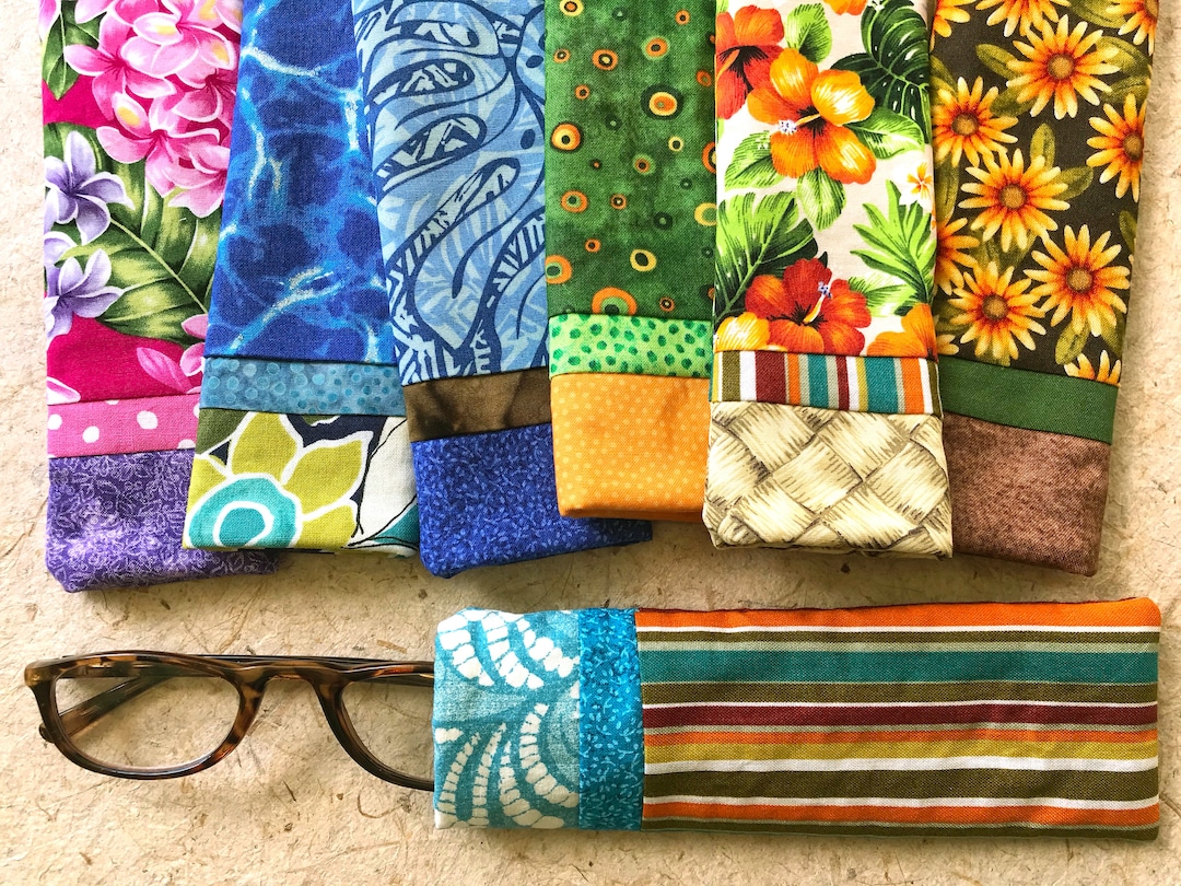 Eyeglass Case, Stylish Fabric Options, Lightly Padded Case for Reader