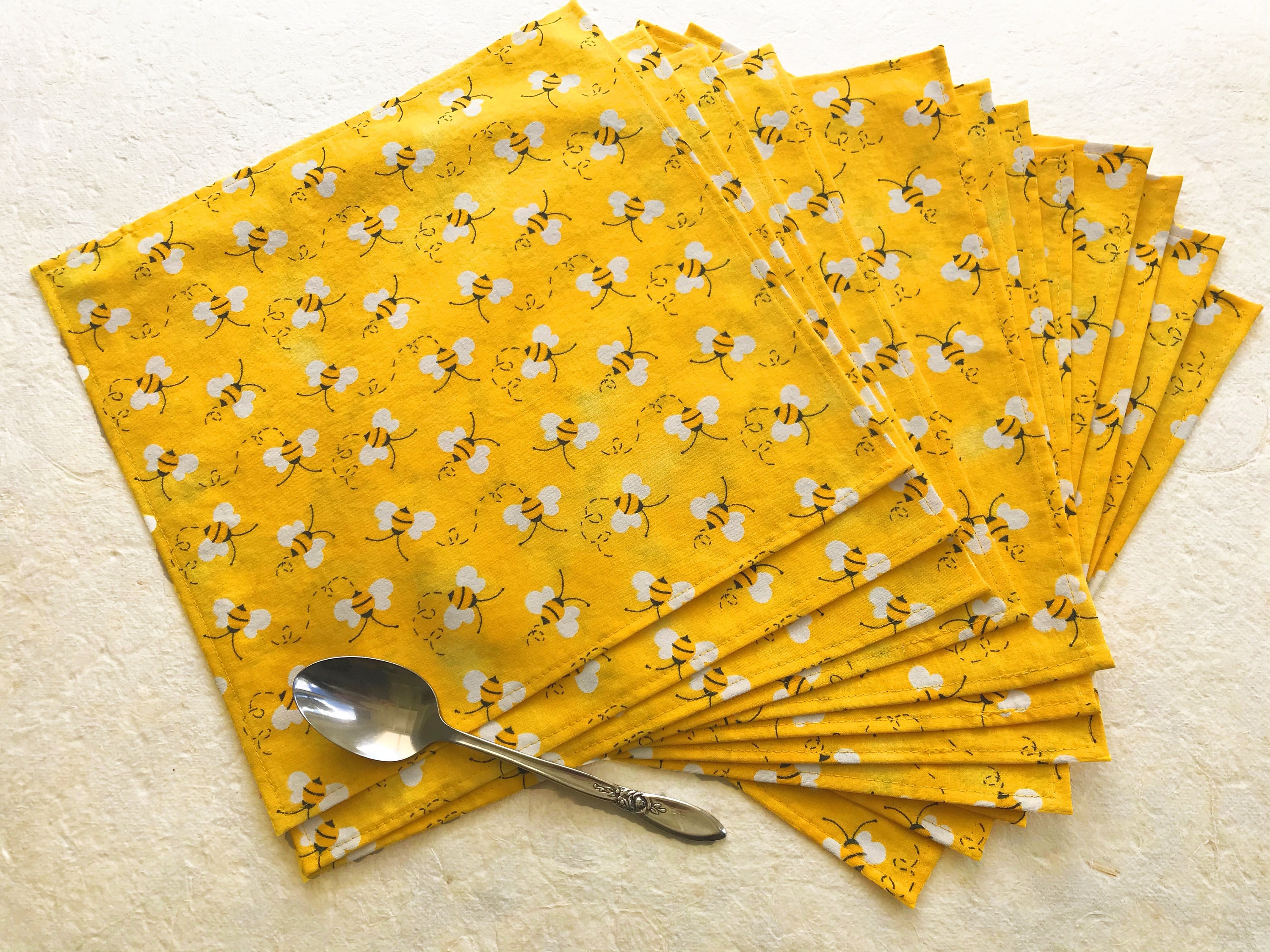 Lunch Size Cloth Napkins Snack Size Cotton Napkins Narrow Etsy