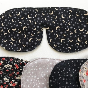 Sleep Mask with Adjustable Strap, Satin Back Eye Mask, Really Good Very Light Weight Thin Sleep Mask, Satin Sleep Mask with Night Sky Fabric