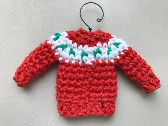 Crochet mini sweater ornament pattern clearance