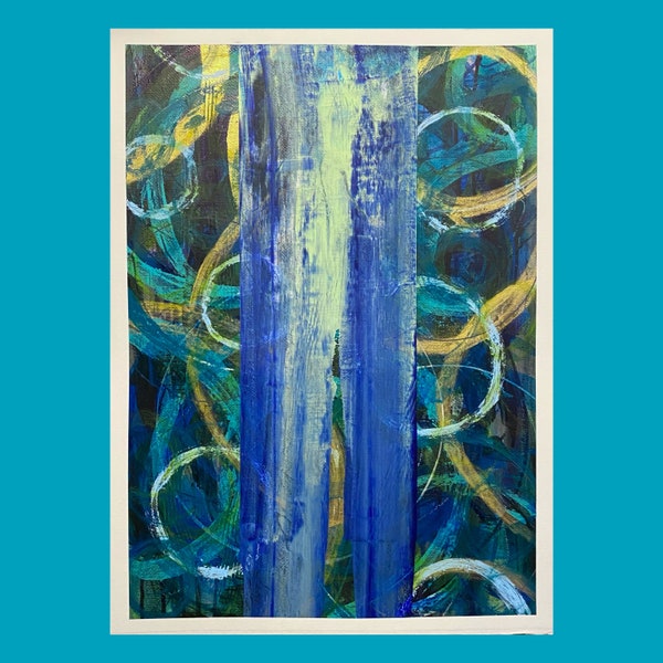 And Like the Water Rages Over A Waterfall, I Too Shall Chase My Dreams - Original Abstract Painting