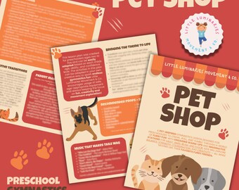 Preschool Gymnastics Lesson Plan - Pet Shop