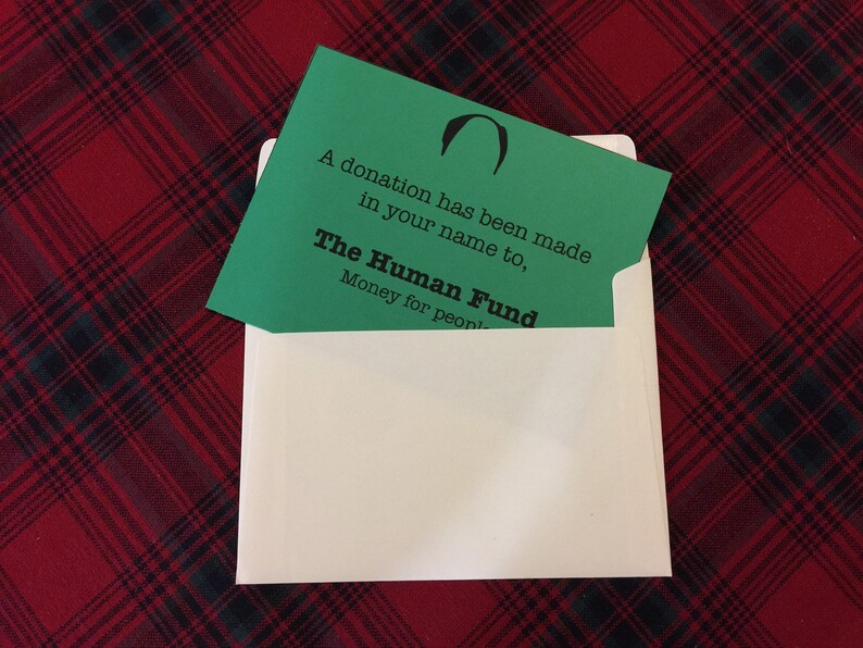 Human Fund Christmas Card Seinfeld George Costanza Etsy