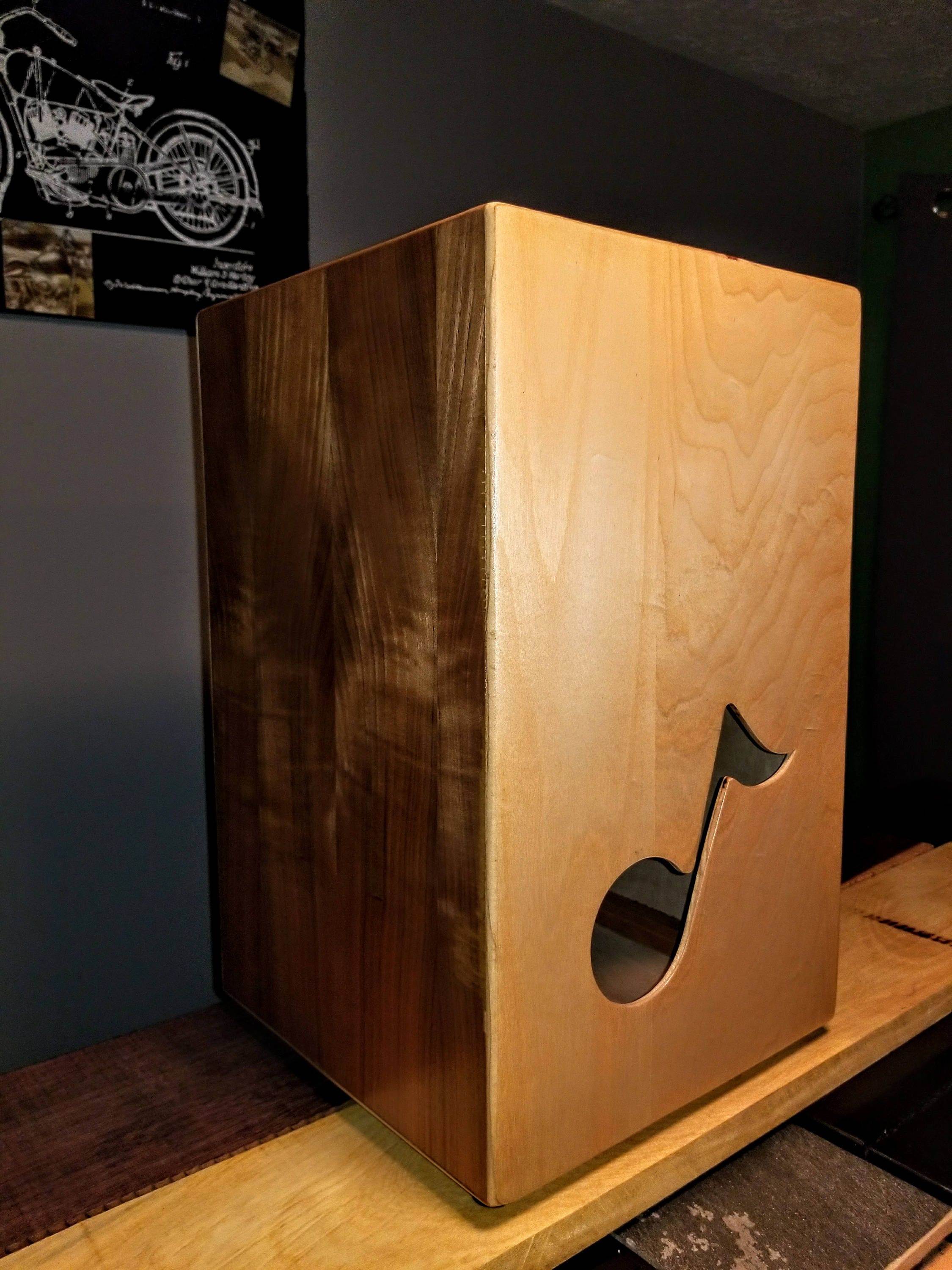 BCW Custom Hand Painted Cajon w/ Musical Note Theme Etsy
