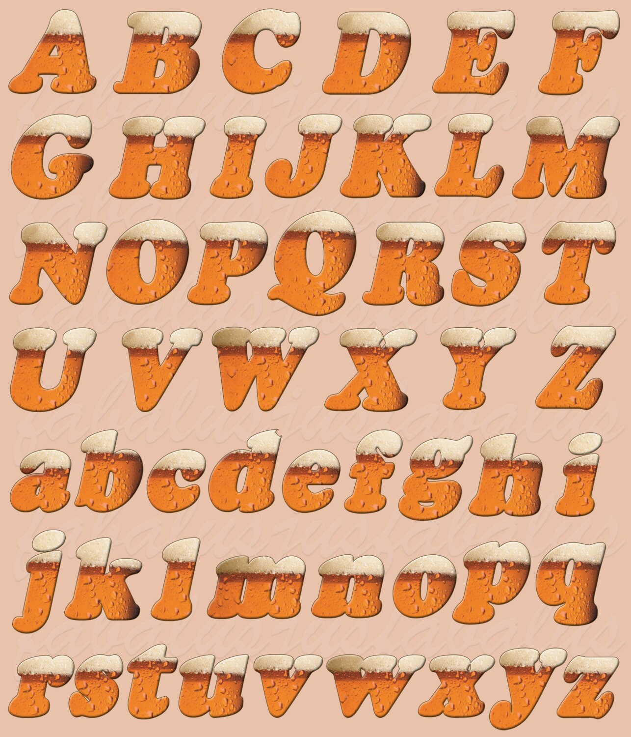 Alphabet Letters Numbers Beer Lager Ale Brew Brewski Malt Etsy