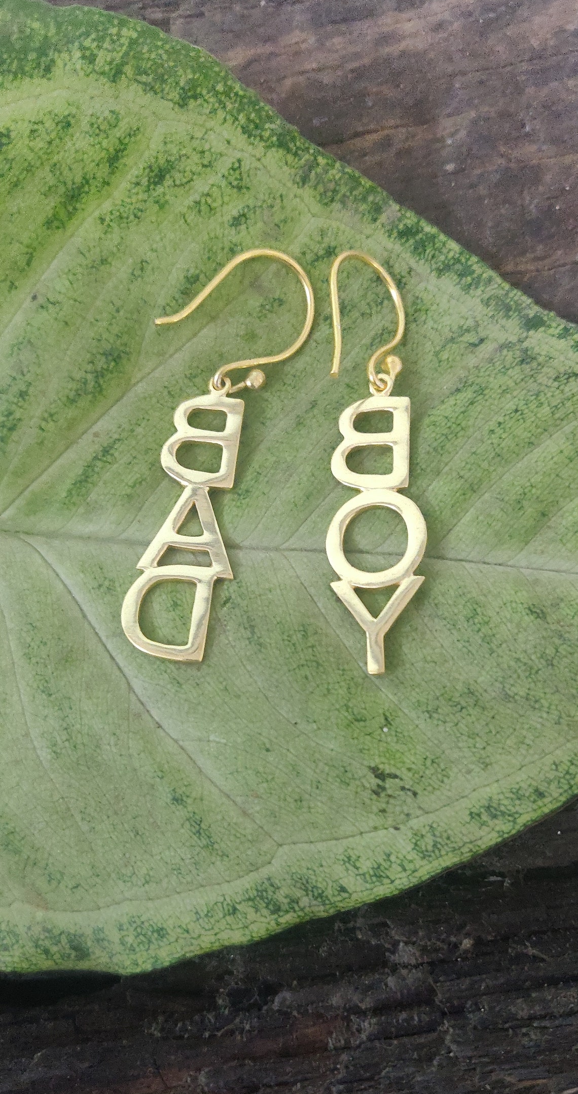 Initial Bad Boy Earring Silver Personalized Earring Jewelry Etsy