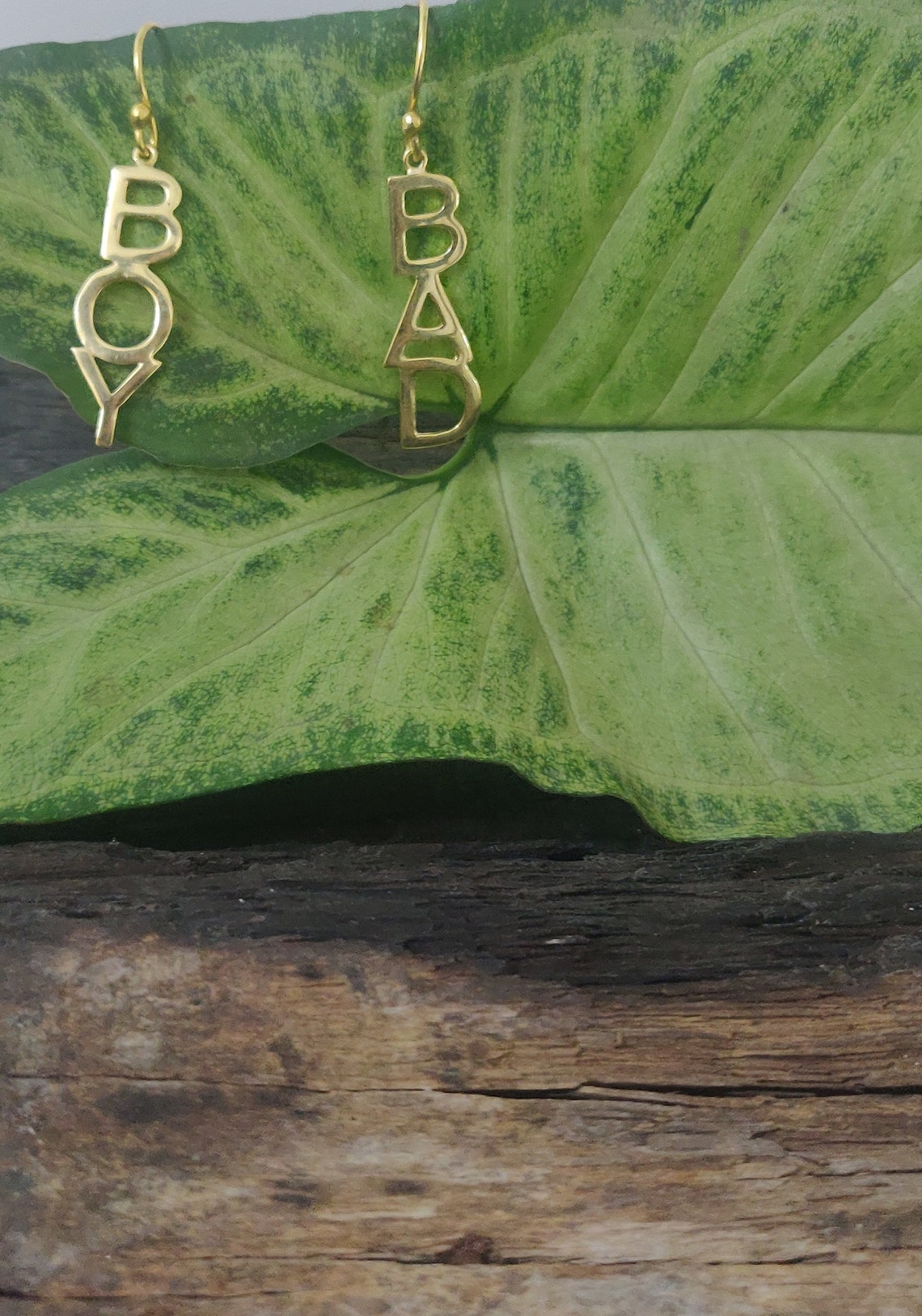 Initial Bad Boy Earring Silver Personalized Earring Jewelry Etsy