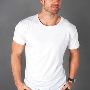 Camiseta de bambú para hombre - Blanco clásico