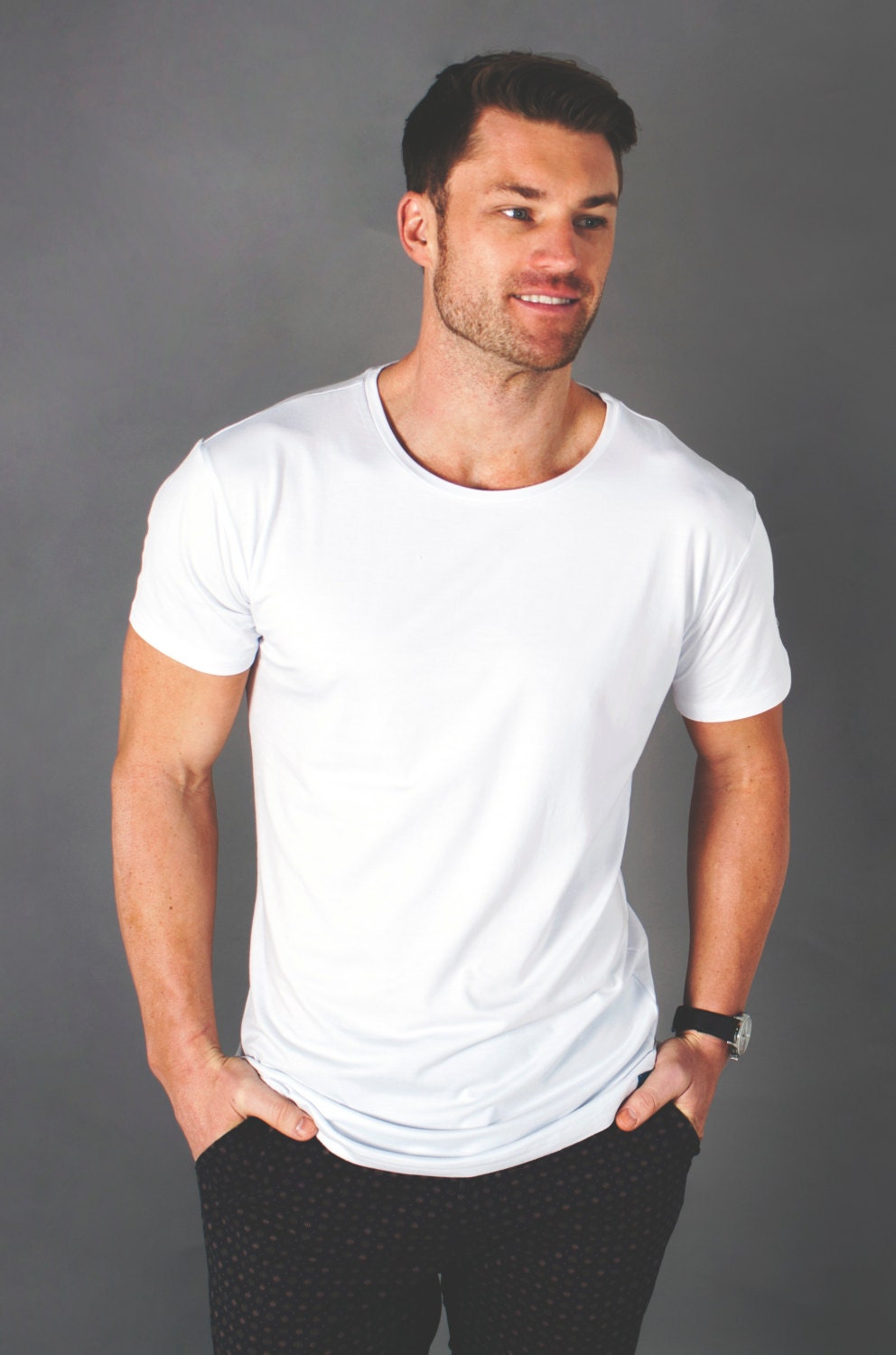 Men's Bamboo Tee Shirt Classic White - Etsy Australia