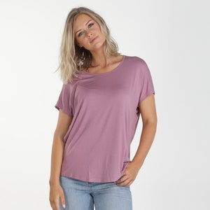 Women's Bamboo Shirt Relaxed Batwing Fit Blush