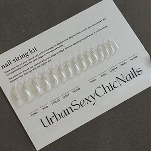 Press On Nail Sizing Kit • Gel Tip Size Guide • Custom Fit Sample Tips • UrbanSexyChic Nails