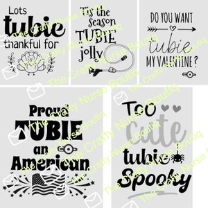 G tube SVG bundle for holidays, **SVGs ONLY - Digital files. Make great novelty gifts for people with G tubes!