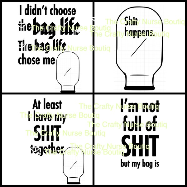 Ostomy bag SVG, funny, **SVG file ONLY**