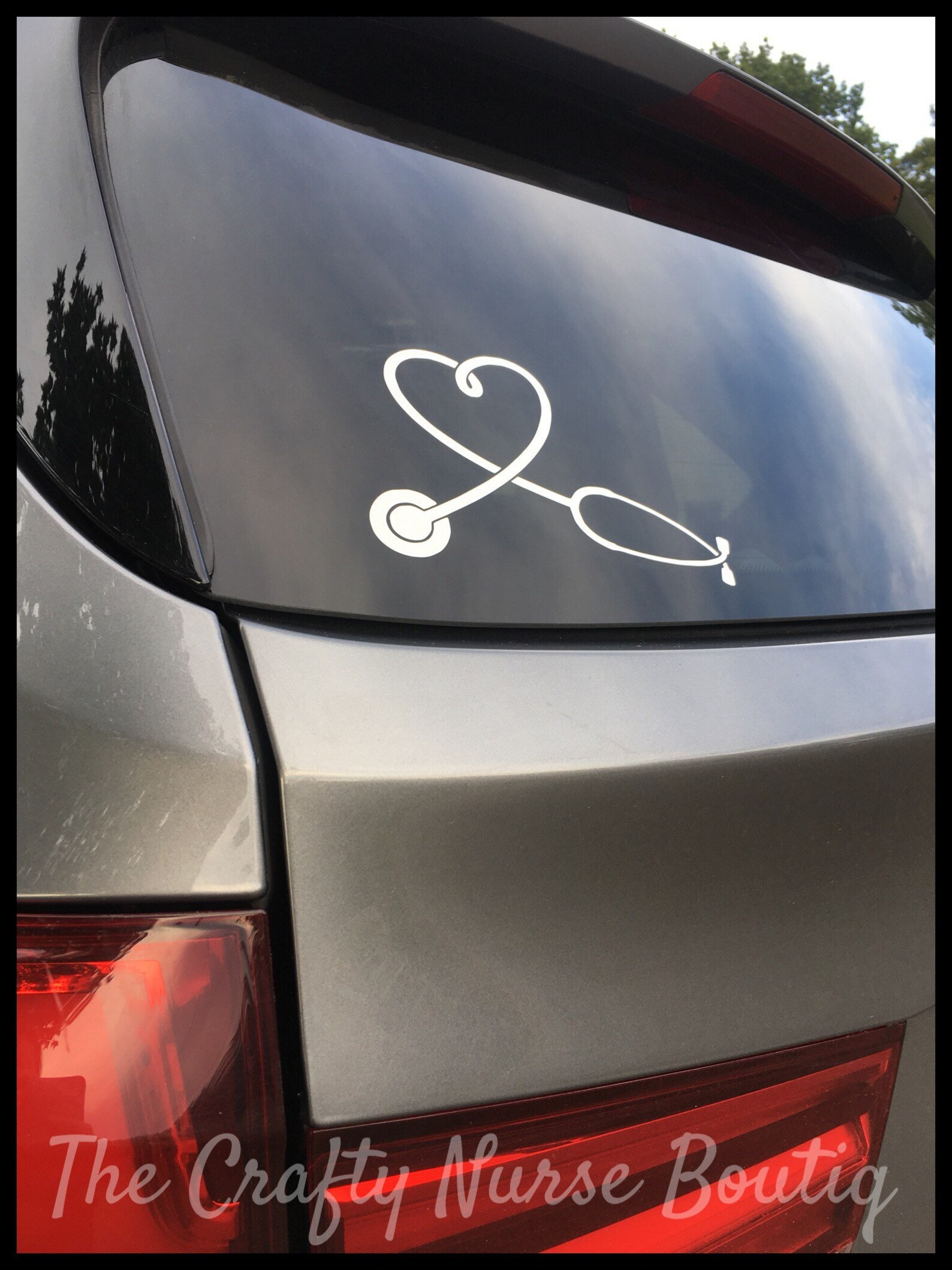 Stethoscope Heart Car Decal Etsy