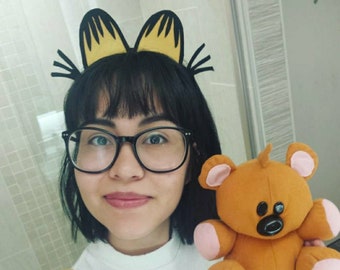 Garfield costume ears ||  handmade paper felt cosplay arlene headband halloween easy dress up costume kitty play crazy cat lady lasagna meme