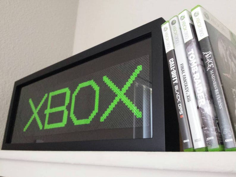 Xbox Logo Decor Video Game Home Decoration Perler Bead Wall Etsy