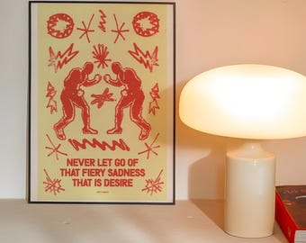 Patti Smith Fiery Desire Risograph-Printed Poster