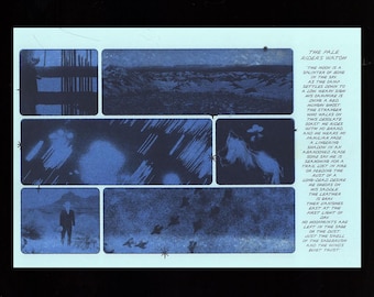 Pale Rider Western Poetry Risograph-Printed Poster