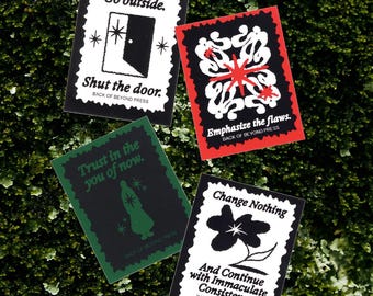 Eno Oblique Strategies Inspired Pack of 4 Bumper Stickers
