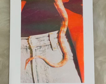 Snake Risograph Poster Print