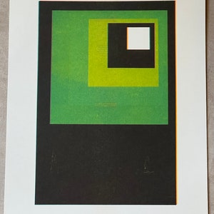 Colorblock Green Risograph Print