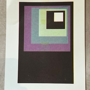 Colorblock Blue Risograph Print