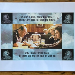 The Sopranos Last Supper Risograph print poster
