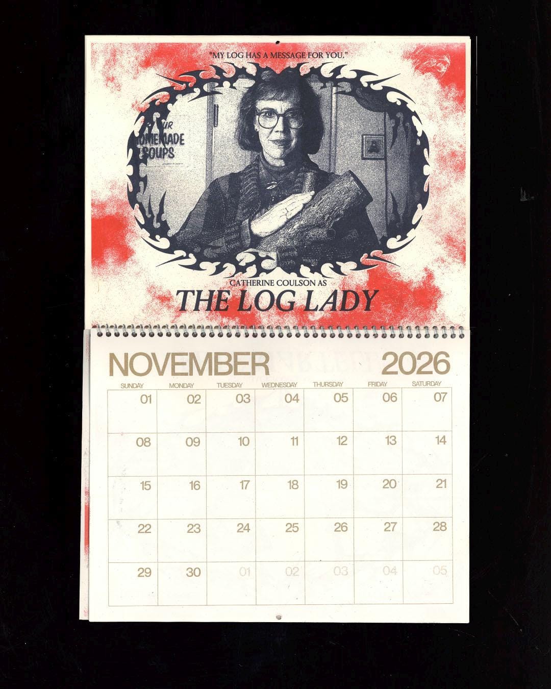 2026 Twin Peaks Risograph Wall Calendar - Etsy