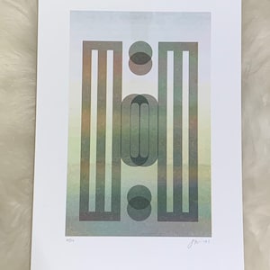 Colorways II Poster Blue Risograph Poster