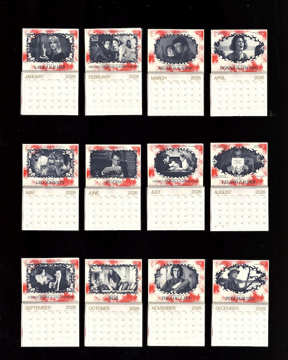 2026 Twin Peaks Risograph Wall Calendar - Etsy