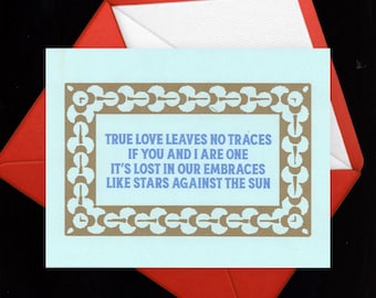 Leonard Cohen "Stars Against the Sun" Risograph-Printed Valentine's Day Card