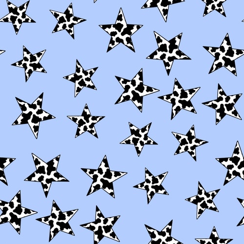 Cow Print Stars Gen Z Y2k Trendy Pattern Seamless Repeat Etsy Singapore