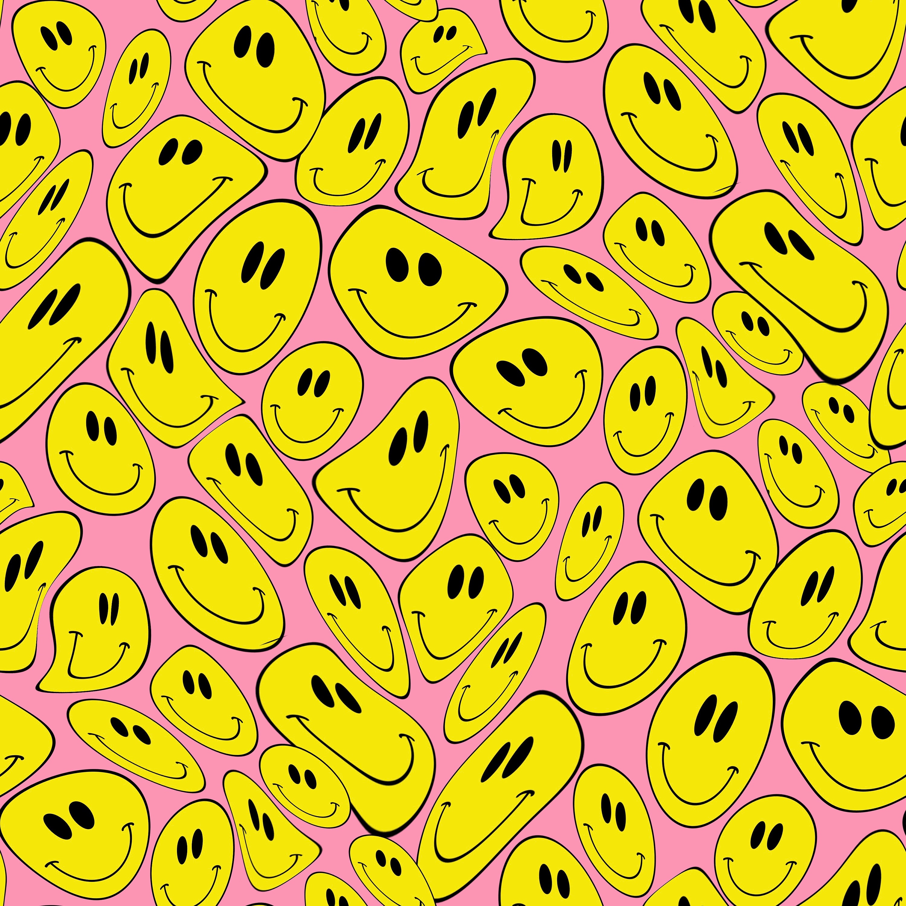 Smiley face seamless repeat pattern Commercial Use OK Etsy