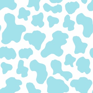 Pastel Baby Blue Cow Print Seamless Repeat Digital Pattern Etsy Singapore