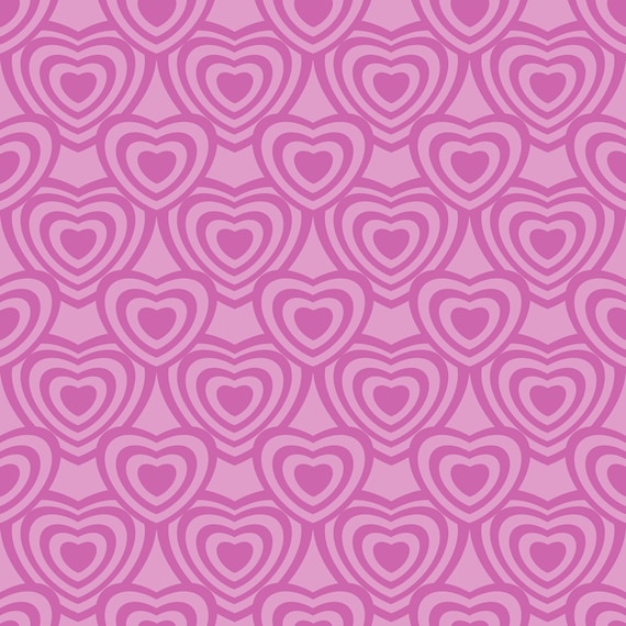 Y2k Heart 2000s Trend Pink Valentines Hearts Seamless Repeat - Etsy