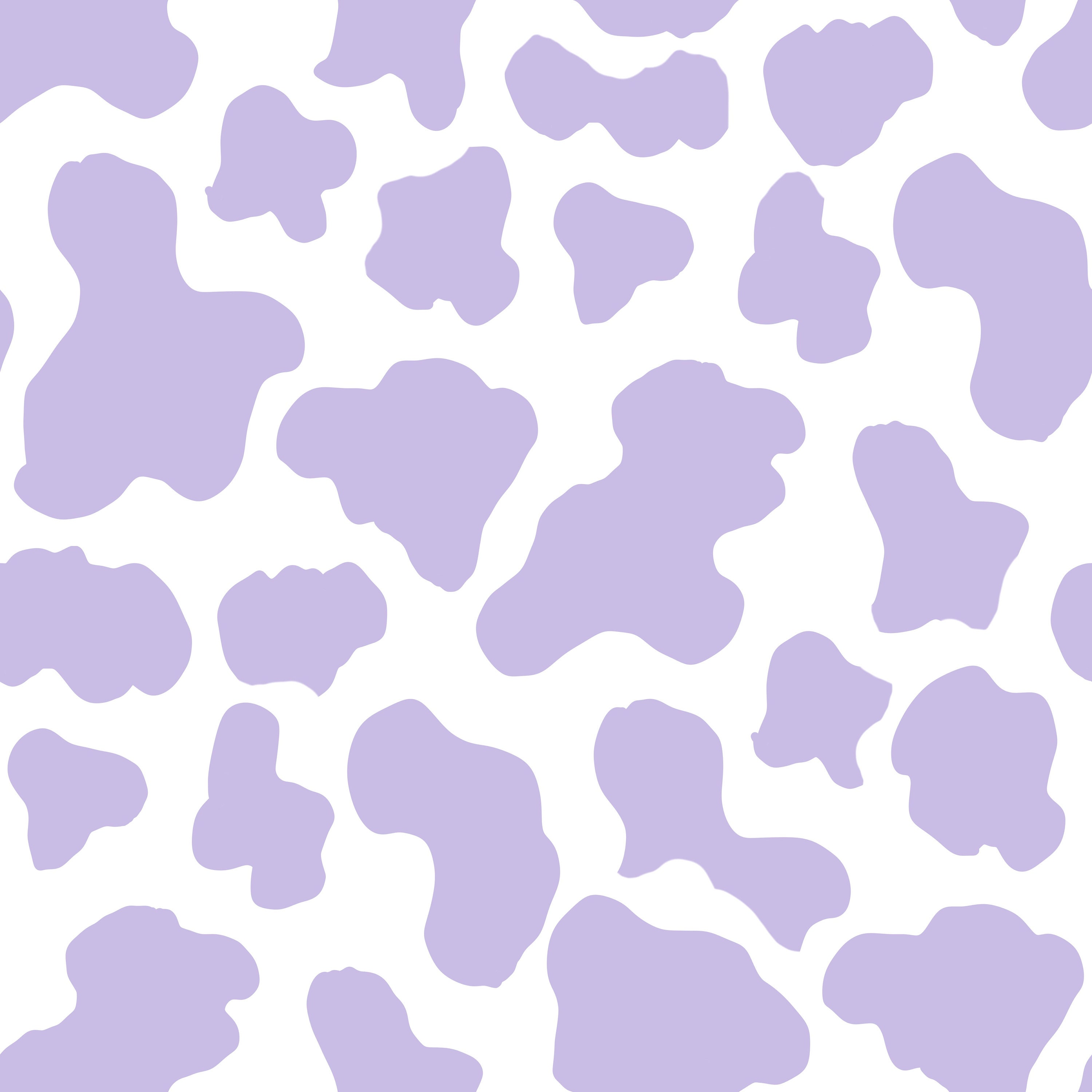 Pastel Purple Cow Print Seamless Repeat Digital Pattern Etsy