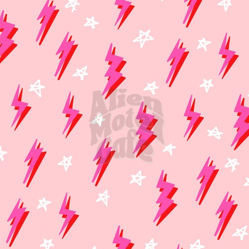 Bolts and Stars Trendy Aesthetic Seamless Repeat Pattern Etsy