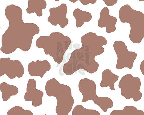 Brown Cow print seamless repeat - digital pattern repeat for fabric  aesthetic patterns - commercial use ok