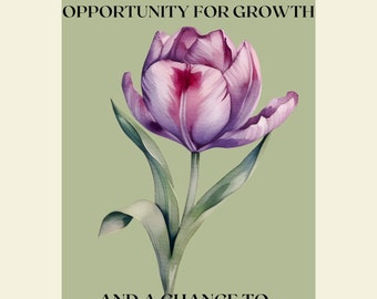 Flor de tulipán vintage / Arte de pared imprimible digital / Decoración floral del hogar / Ilustraciones de tulipanes vintage / Decoración de pared botánica / Arte floral vintage