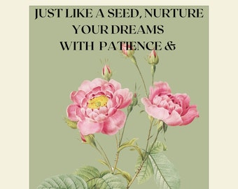 Flor de peonía vintage / Arte de pared imprimible digital / Decoración floral del hogar / Ilustraciones de peonía vintage / Decoración de pared botánica / Arte floral vintage